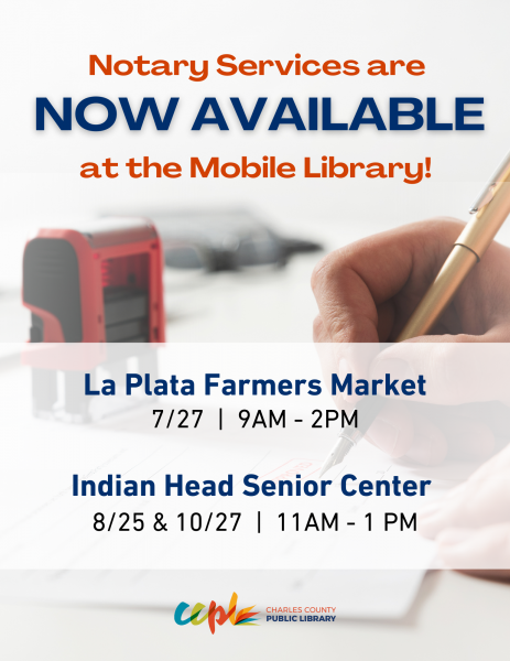 Image for event: Mobile Library: Notary Service Available