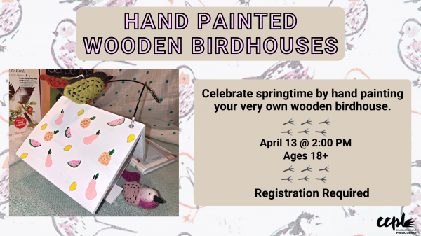 Image for event: Hand Painted Wooden Birdhouses
