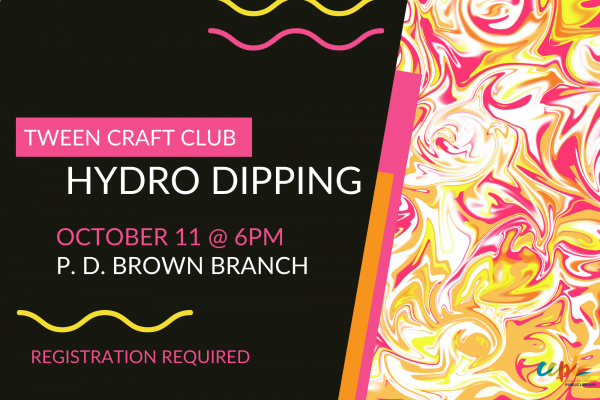 Image for event: Tween Craft Club: Hydro Dipping