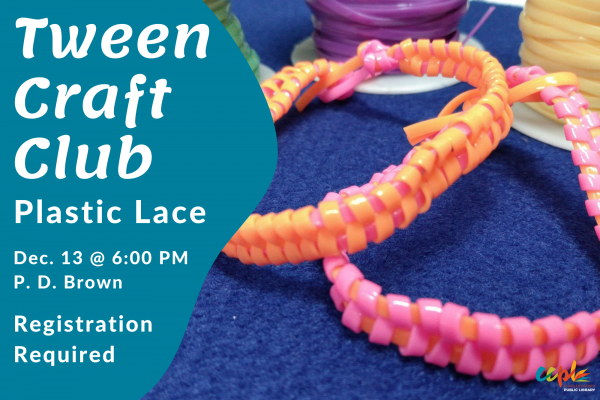 Image for event: Tween Craft Club: Plastic Lace