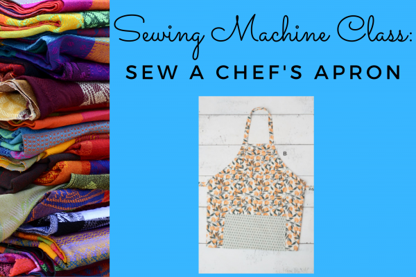 Image for event: Sewing Machine Class: Sew a Chef's Apron