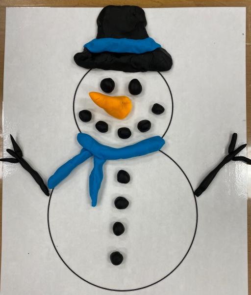 Image for event: Take and Decorate a Snowman Mat with Playdough